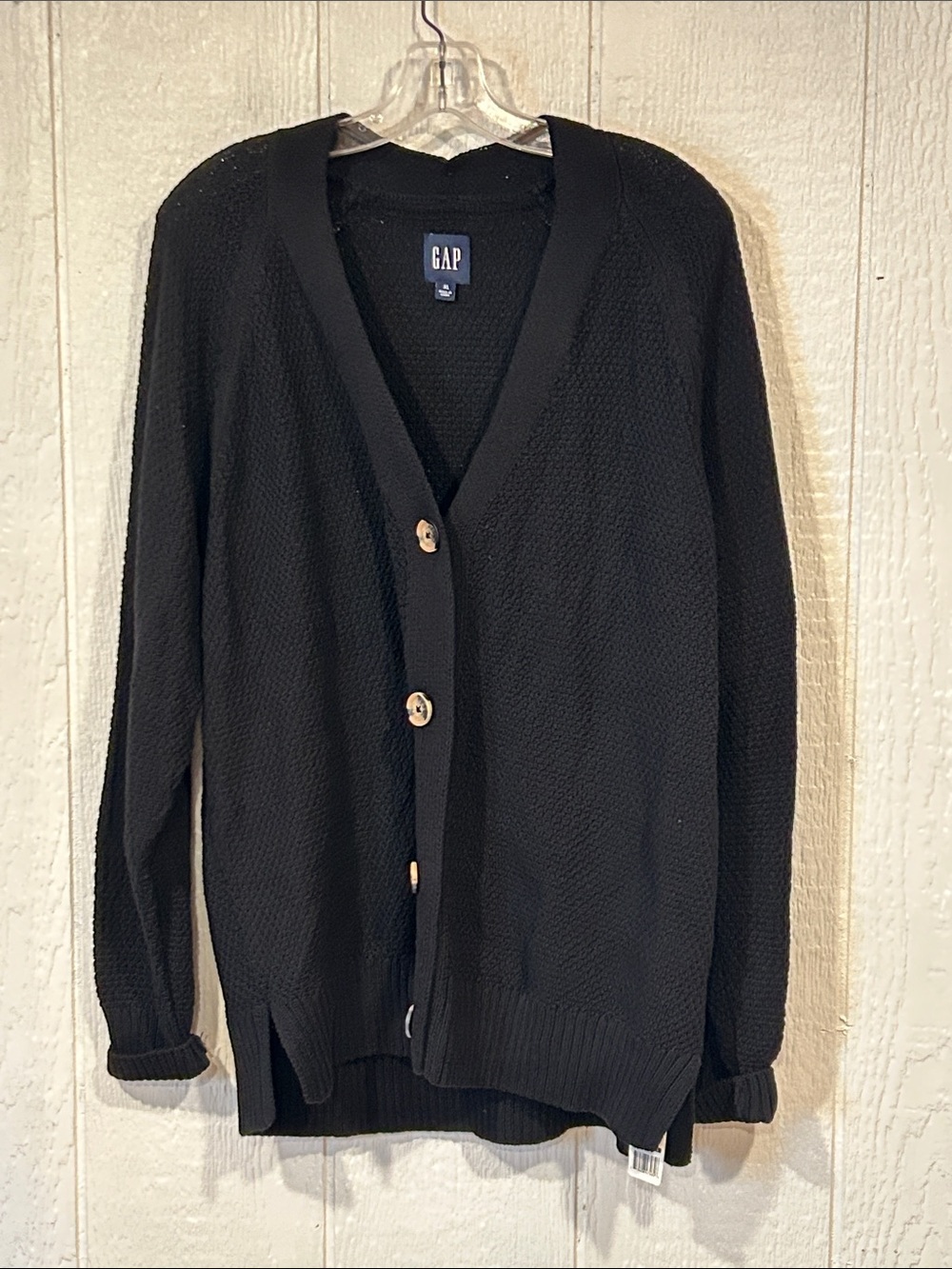 NEW GAP Black V-Neck Button Front Cardigan